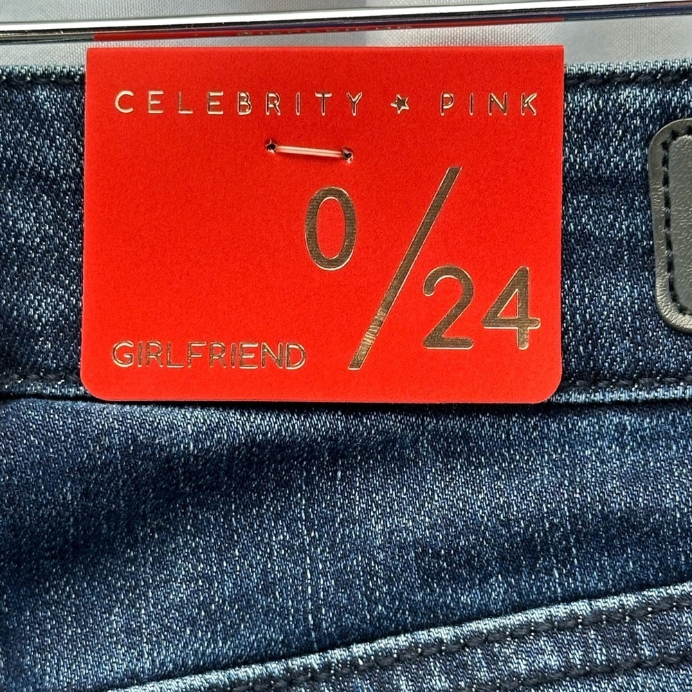 Celebrity Pink Distressed Patched Girlfriend Jeans - size 0 / 24 - Picture 7 of 10